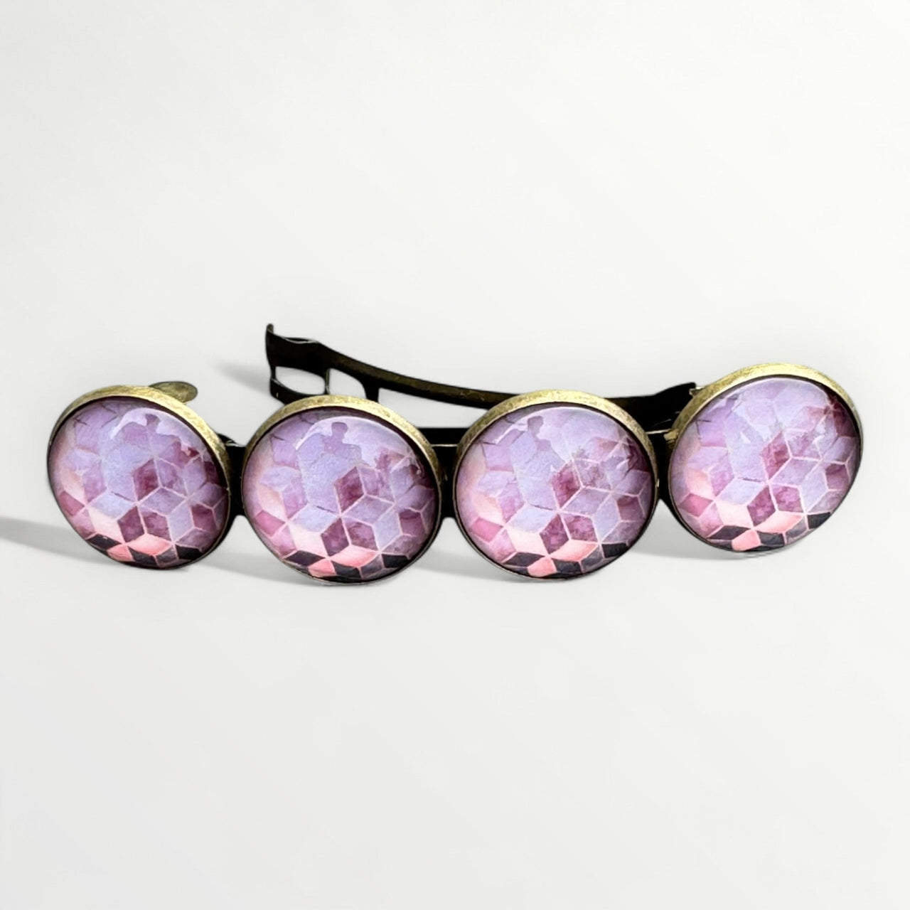 Haarspeld color hairclip roze print xl - haarspelden