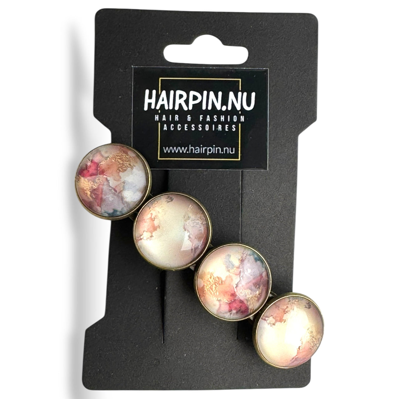 Haarspeld color hairclip xl – bruin beige creme - haarspelden
