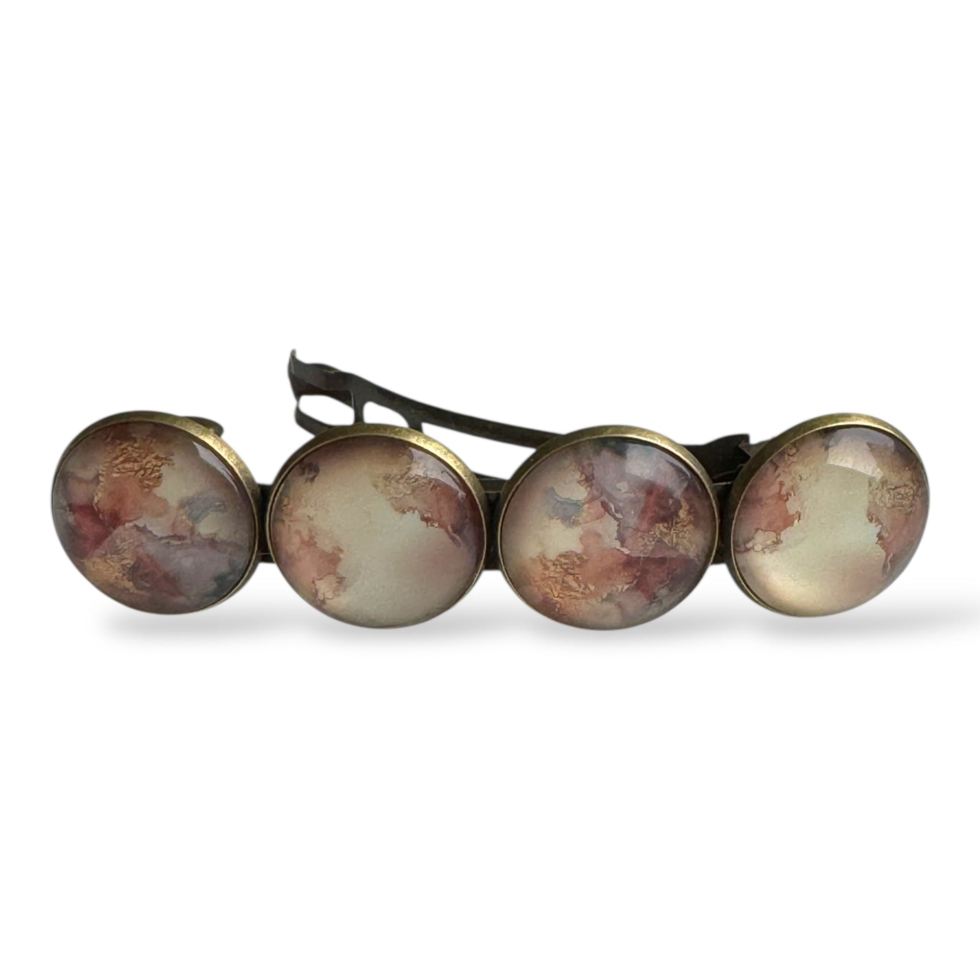 Haarspeld color hairclip xl – bruin beige creme - haarspelden