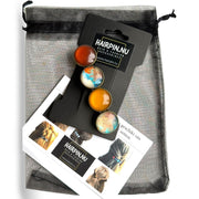 Haarspeld color hairclip xl – bruin-turquoise print - haarspelden