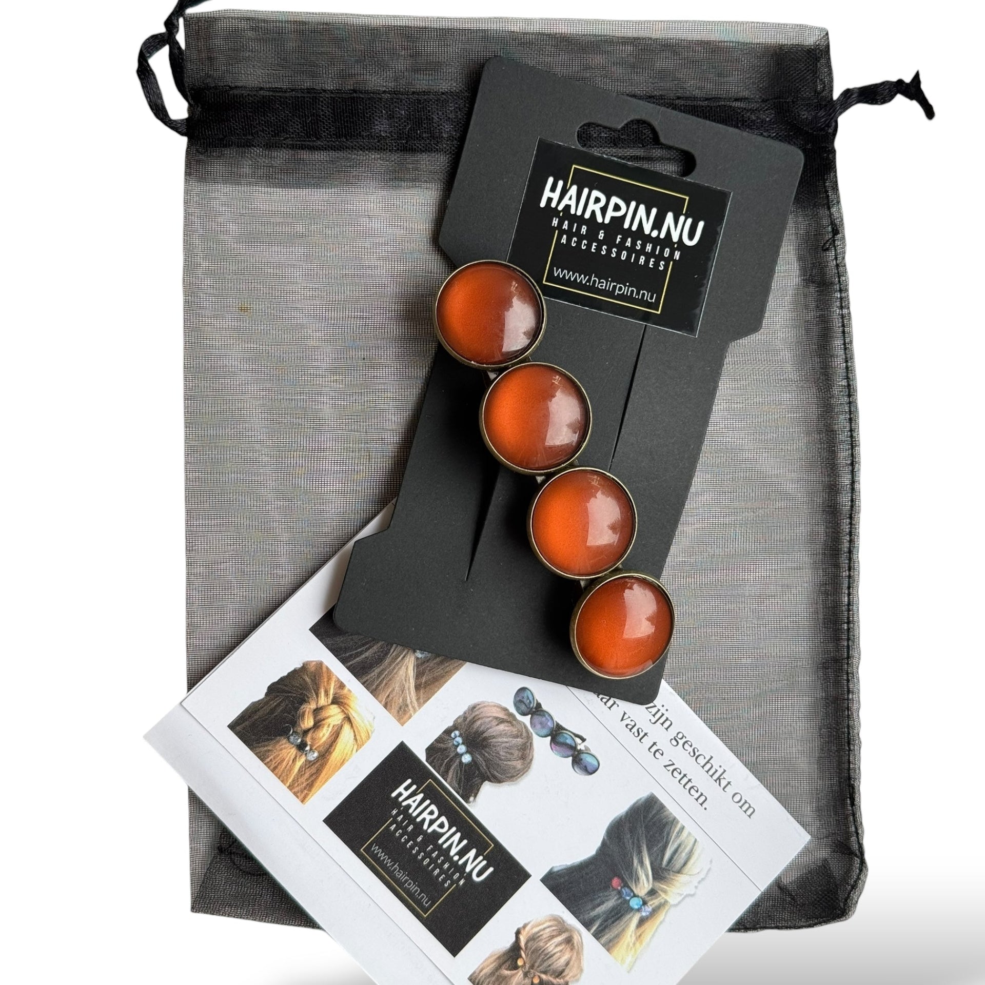 Haarspeld color hairclip xl – diep bruin - haarspelden