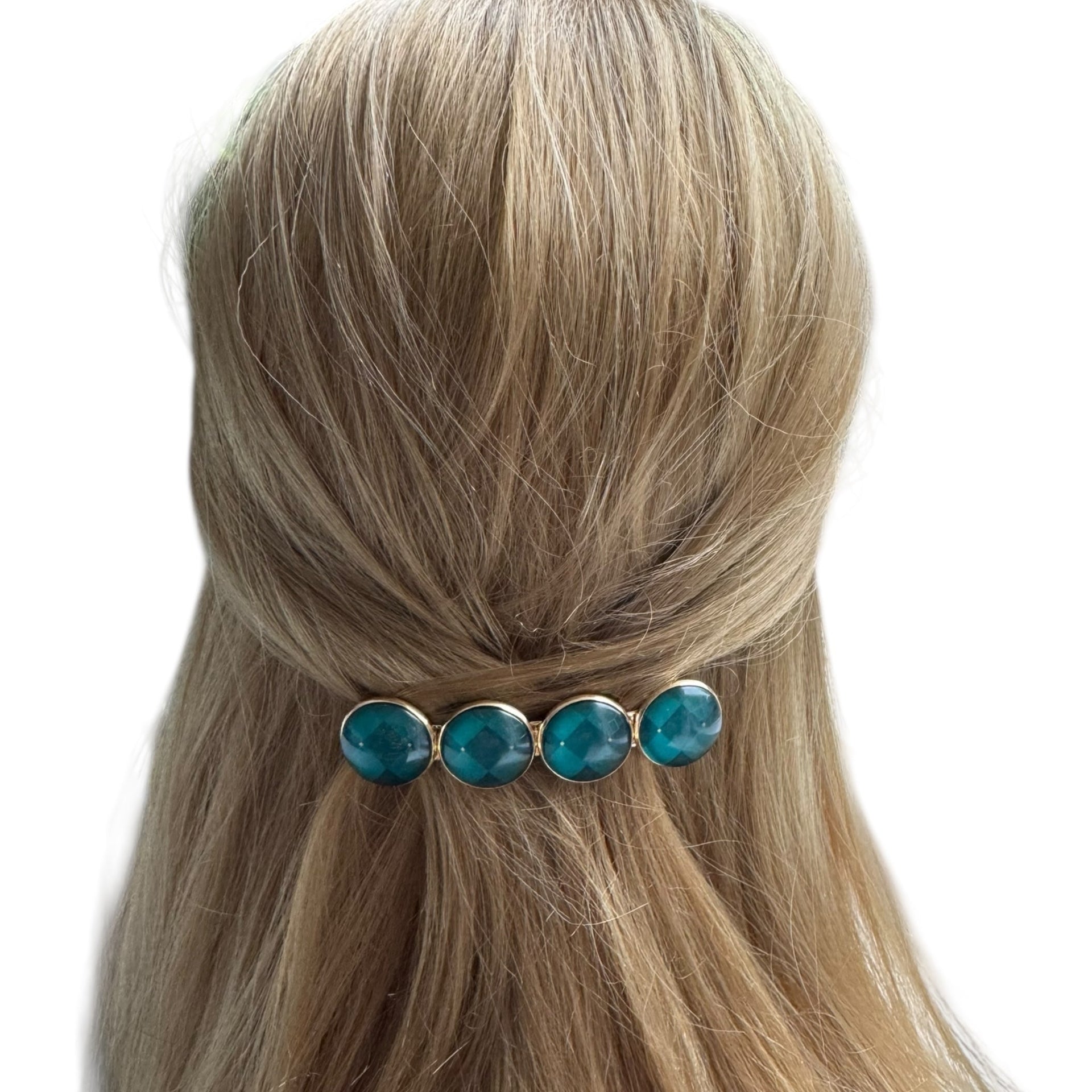 Haarspeld color hairclip xl – goud - groen - haarspelden