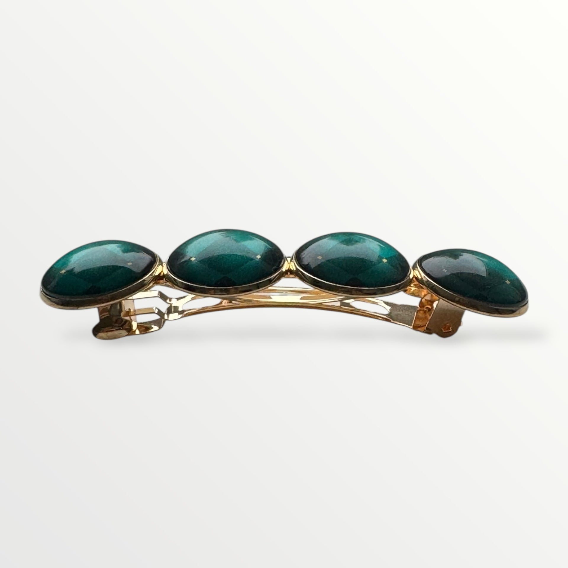 Haarspeld color hairclip xl – goud - groen - haarspelden