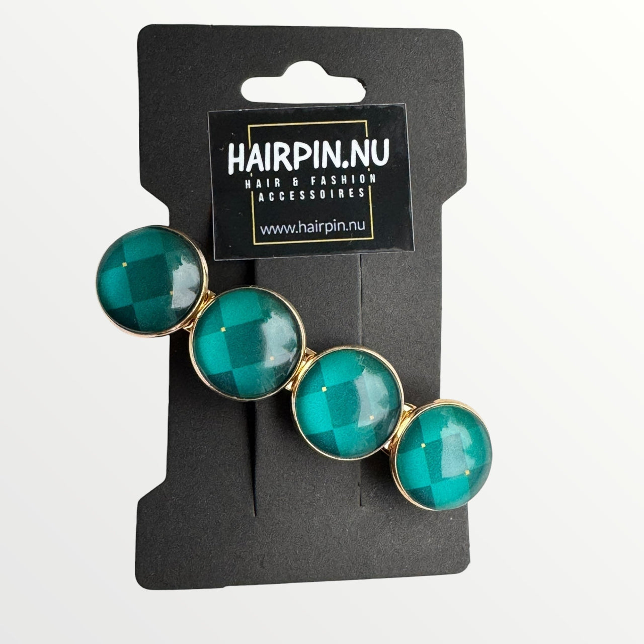 Haarspeld color hairclip xl – goud - groen - haarspelden