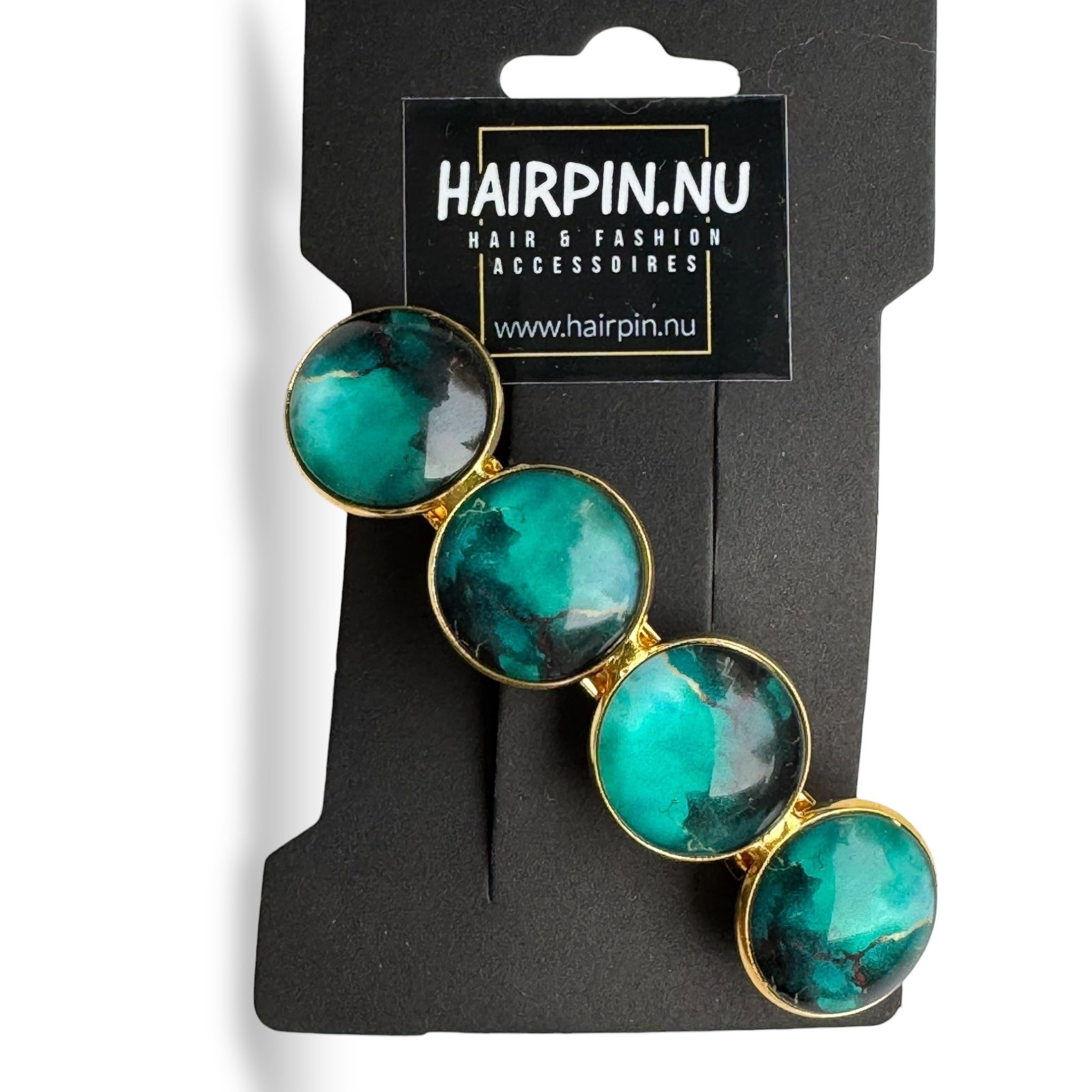 Haarspeld color hairclip xl – groen goud - haarspelden