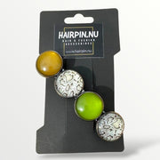 Haarspeld color hairclip xl – olijf print - haarspelden