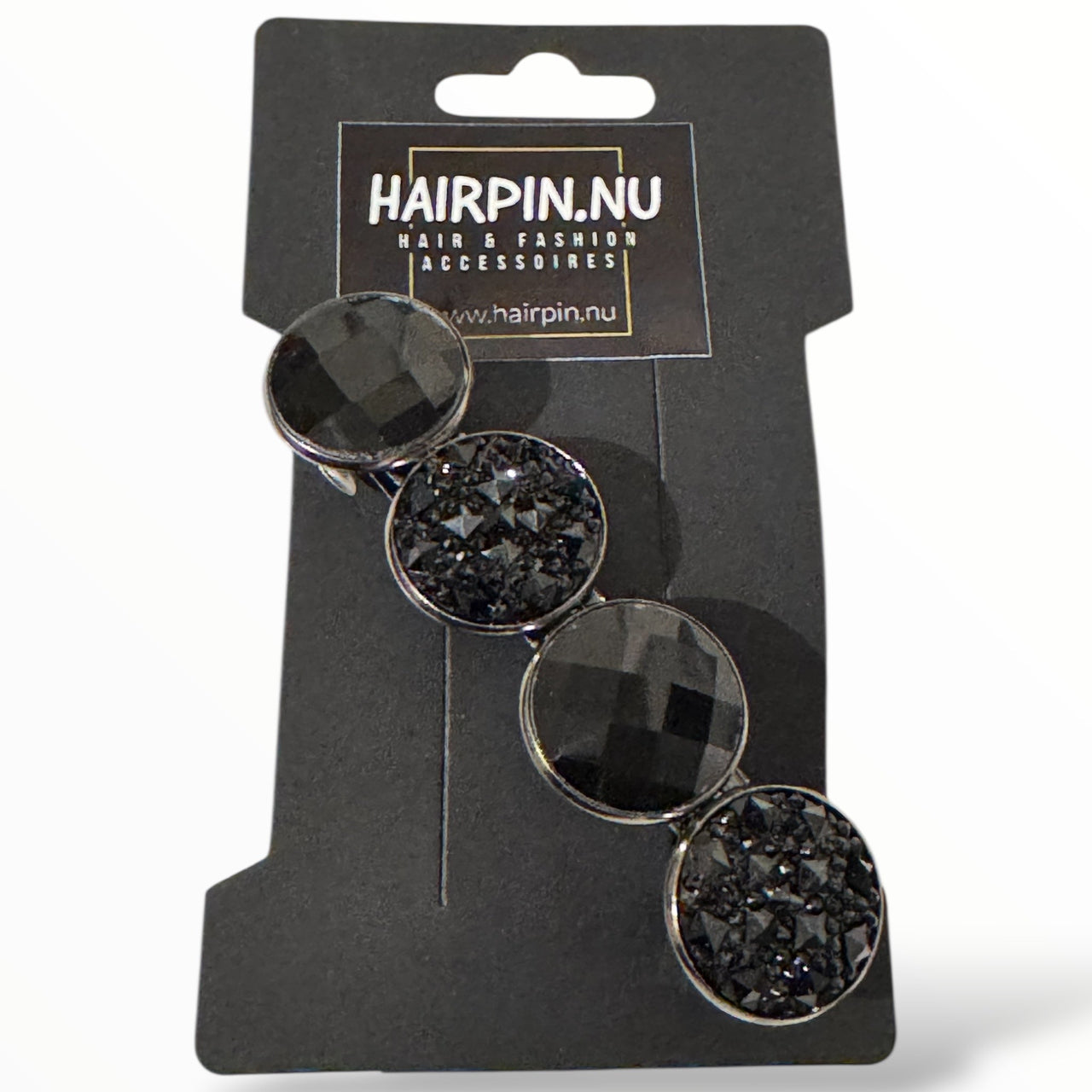 Haarspeld color hairclip xl – robuust glossy black - haarspelden