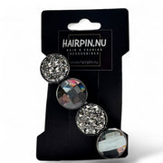 Haarspeld color hairclip xl – robuust glossy grijs - haarspelden