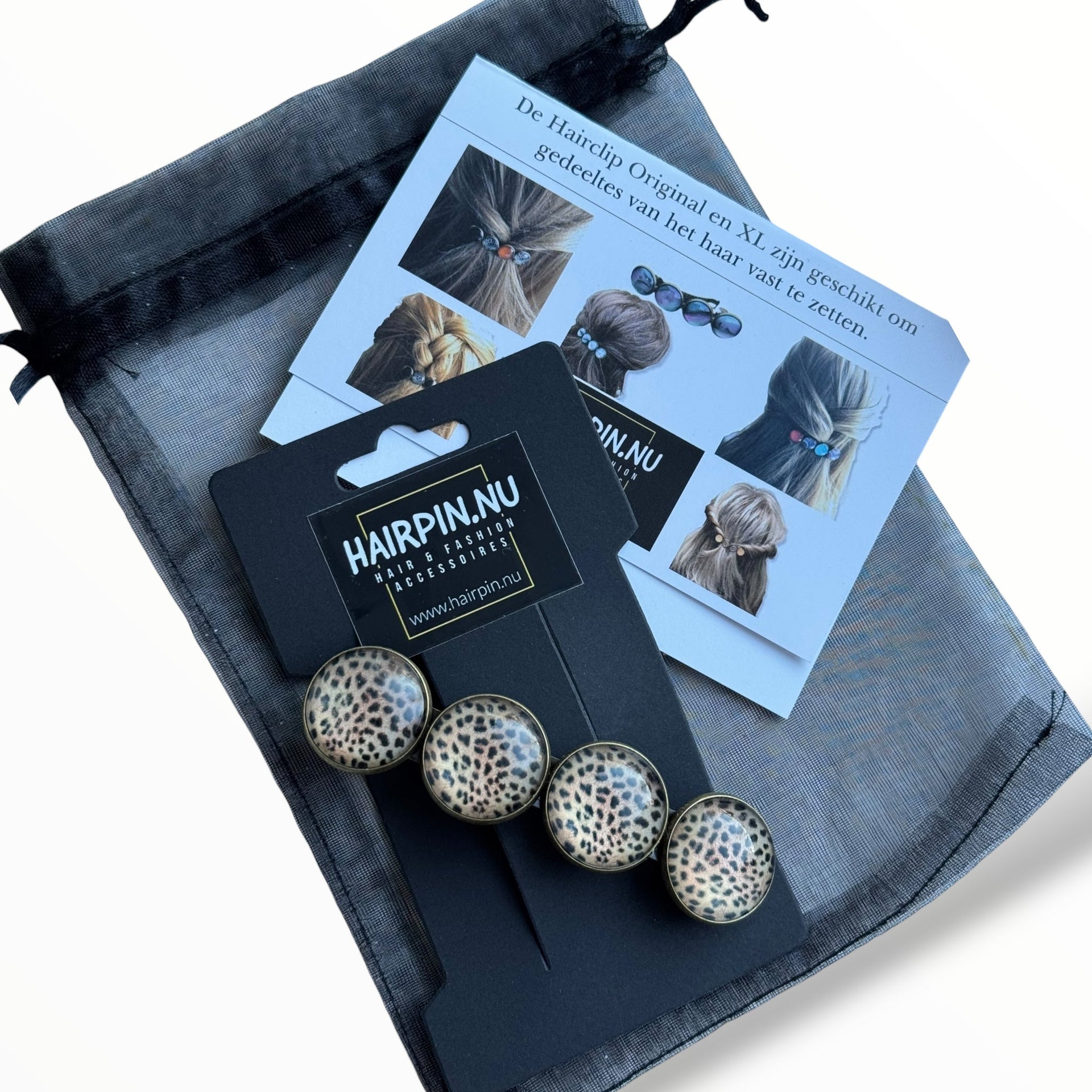 Haarspeld color hairclip xl – softprint - haarspelden