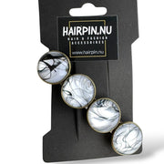 Haarspeld color hairclip xl – zwart | wit | grijs - haarklemmen en -clips