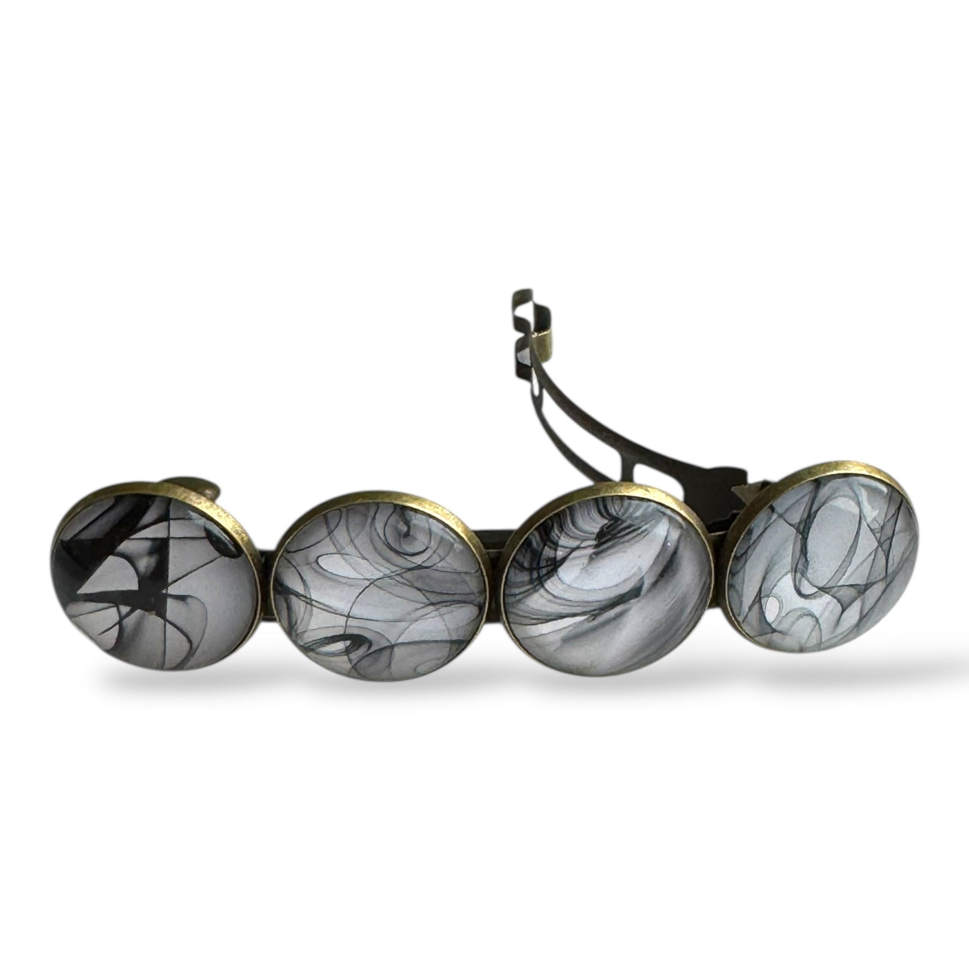 Haarspeld color hairclip xl – zwart | wit | grijs - haarklemmen en -clips