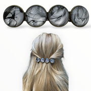 Haarspeld color hairclip xl – zwart | wit | grijs - haarklemmen en -clips