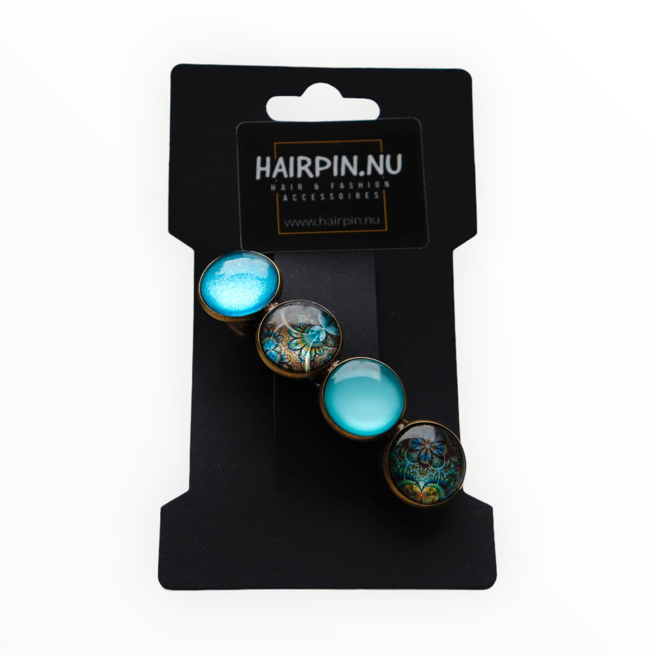 Color Hairclip Original haarspeld turqoise print