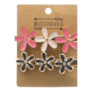Haarspelden set 2 stuks flowers roze - hairclip