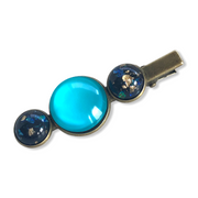 Hairclip cabochon blauw/glossy - clips