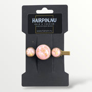 Hairclip cabochon gold color flakes