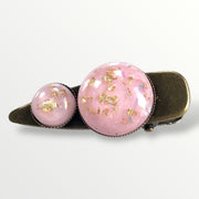 Hairclip cabochon roze-goud