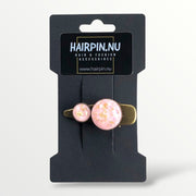 Hairclip cabochon roze-goud