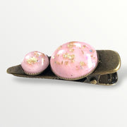 Hairclip cabochon roze-goud