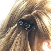Hairclip cabochon zwart/goud