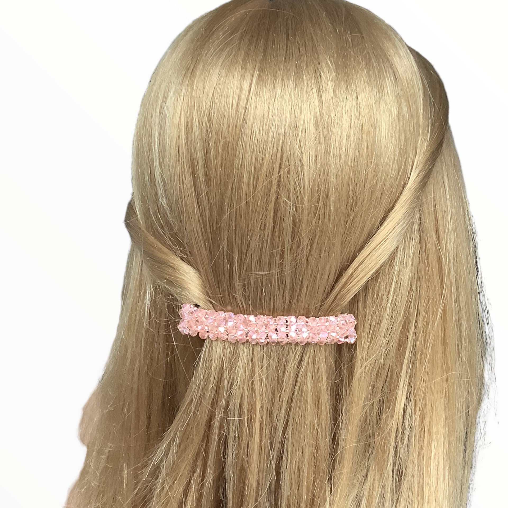 Hairclip facet – elegant haarsieraad met glans - roze - haarspelden