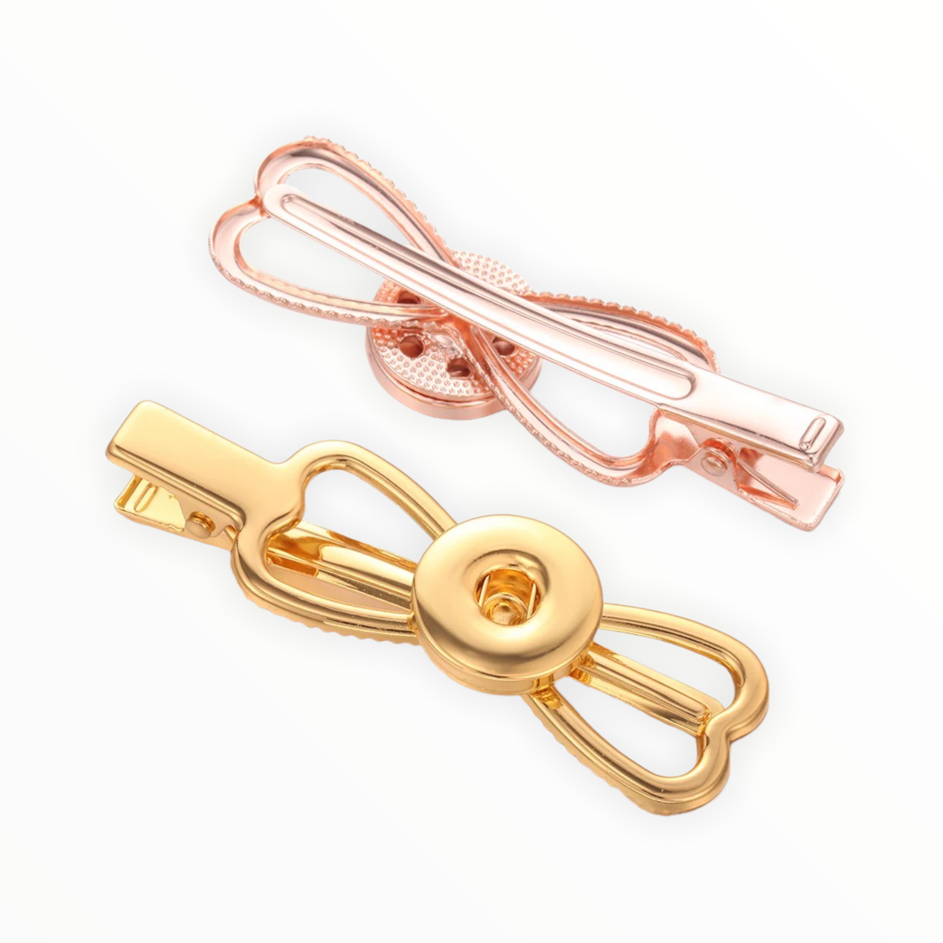 Hairclip gold met verwisselbaar design incl. 2 gratis buttons