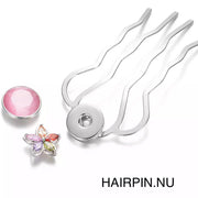 Hairfork - hairaccessories - hairpin incl. 3 gratis buttons naar keuze