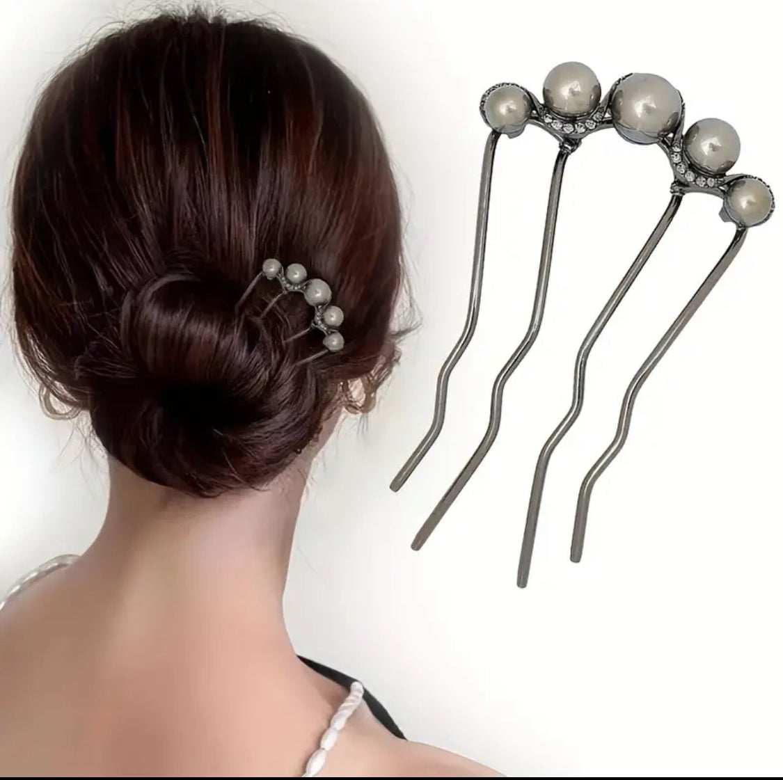 Hairfork - hairaccessories - hairpin met parels