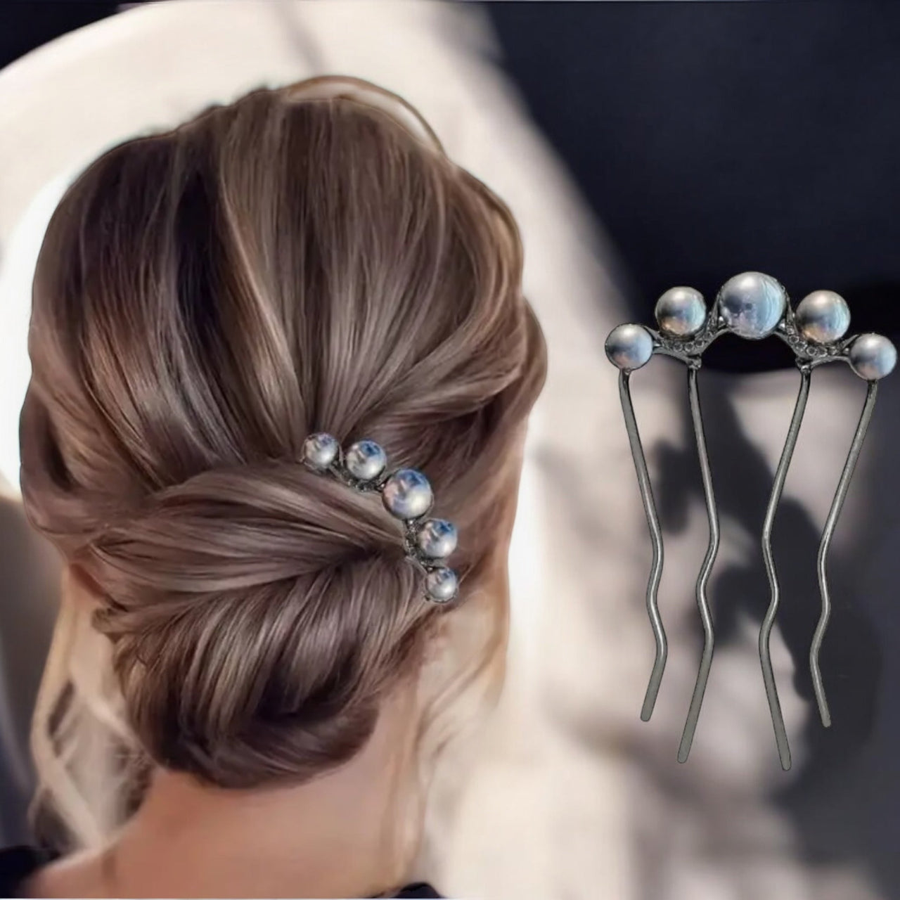 Hairfork - hairaccessories - hairpin met parels