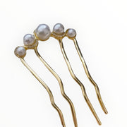 Hairfork - hairaccessories - hairpin met parels - goud