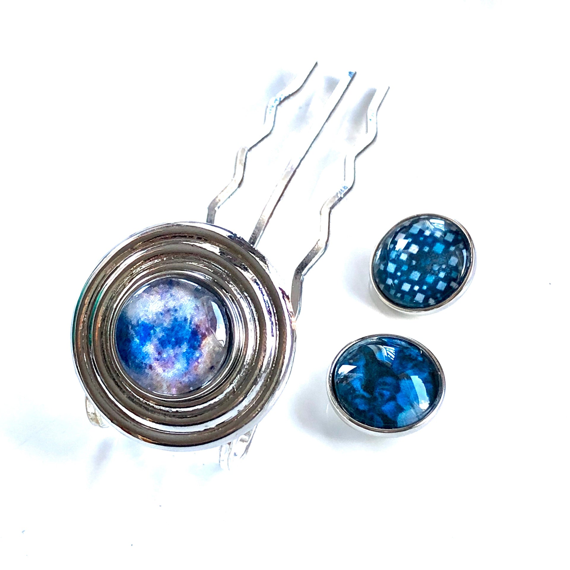 Hairfork plate - hairaccessories - incl. 3 gratis buttons naar keuze