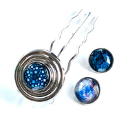 Hairfork plate - hairaccessories - incl. 3 gratis buttons naar keuze