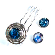 Hairfork plate - hairaccessories - incl. 3 gratis buttons naar keuze