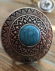 Hairpin de ibiza antic zilver-turkoois