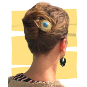 Hairpin de ibiza antic zilver-turkoois