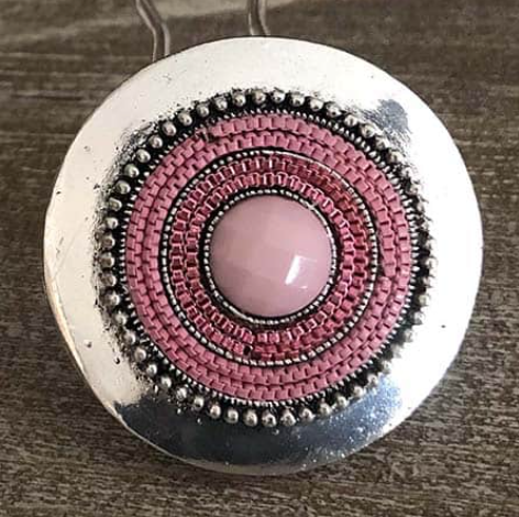 Hairpin de ibiza chloe zilver-roze