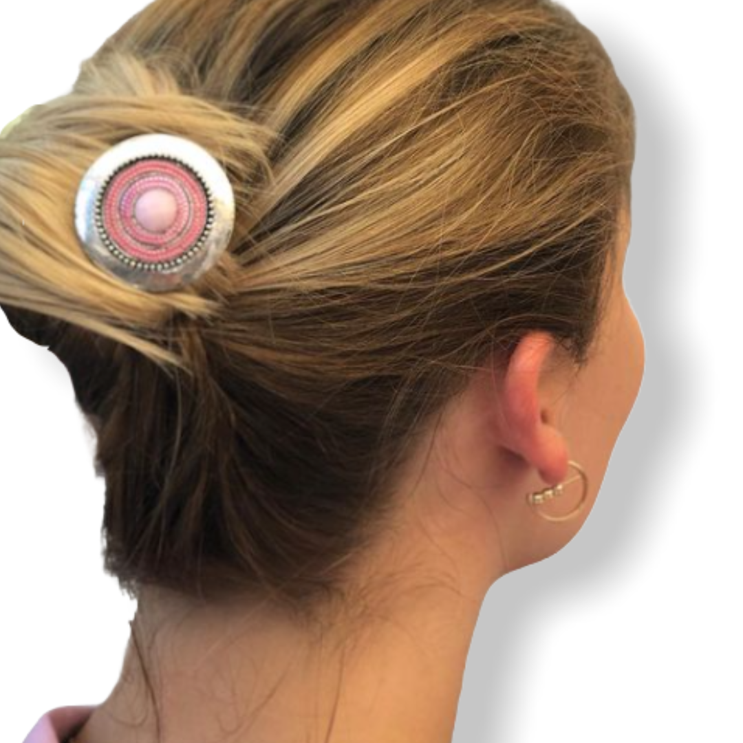 Hairpin de ibiza chloe zilver-roze