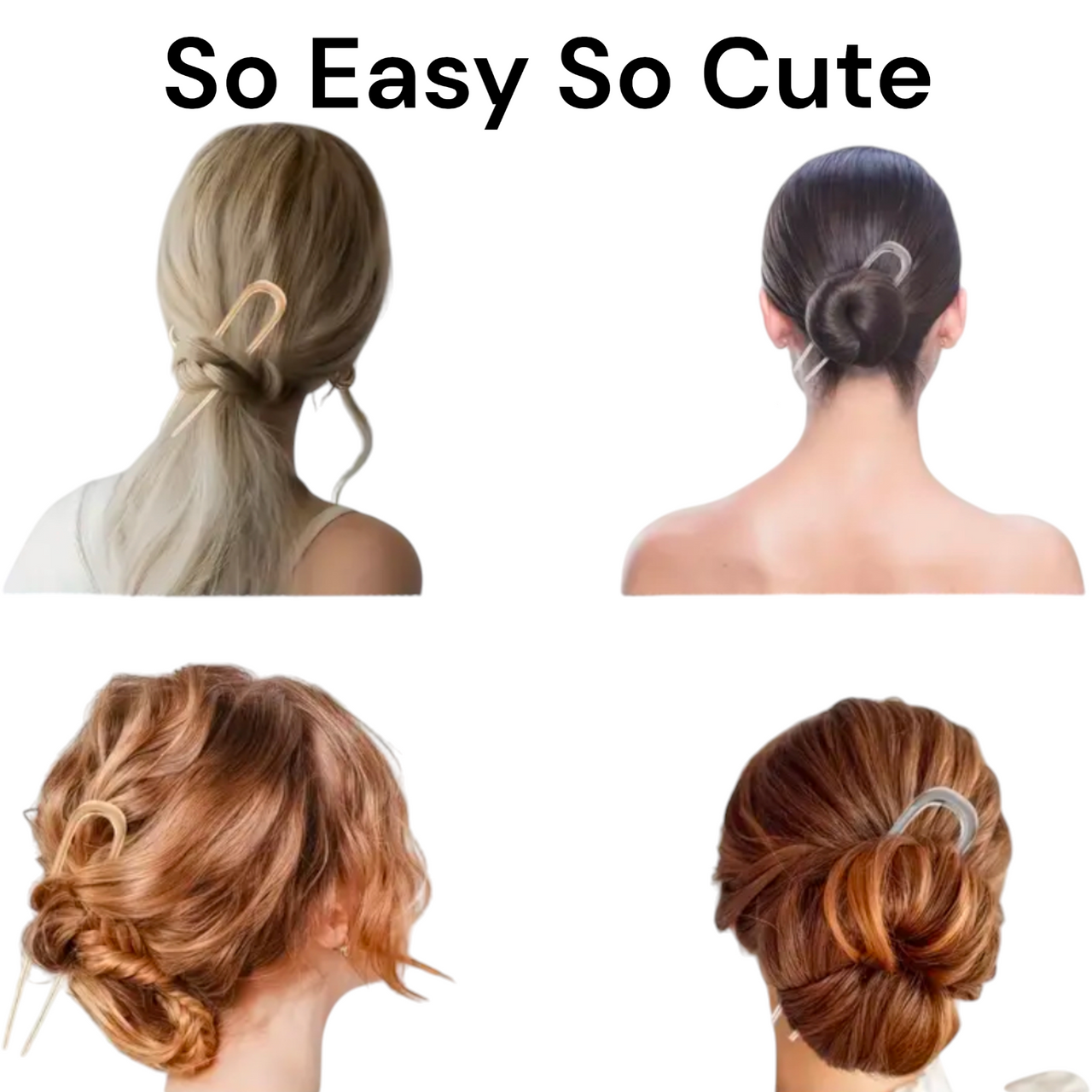 Hairpin Easy zilver en goud 2 stuks voor een perfect opsteekkapsel