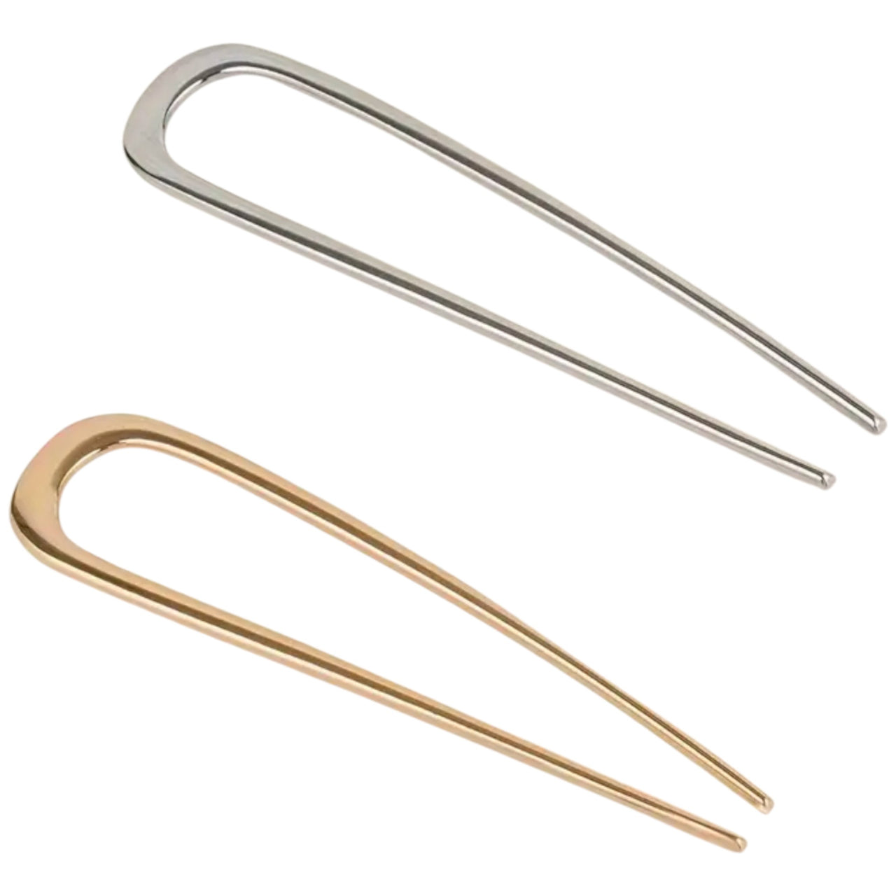 Hairpin Easy zilver en goud 2 stuks voor een perfect opsteekkapsel