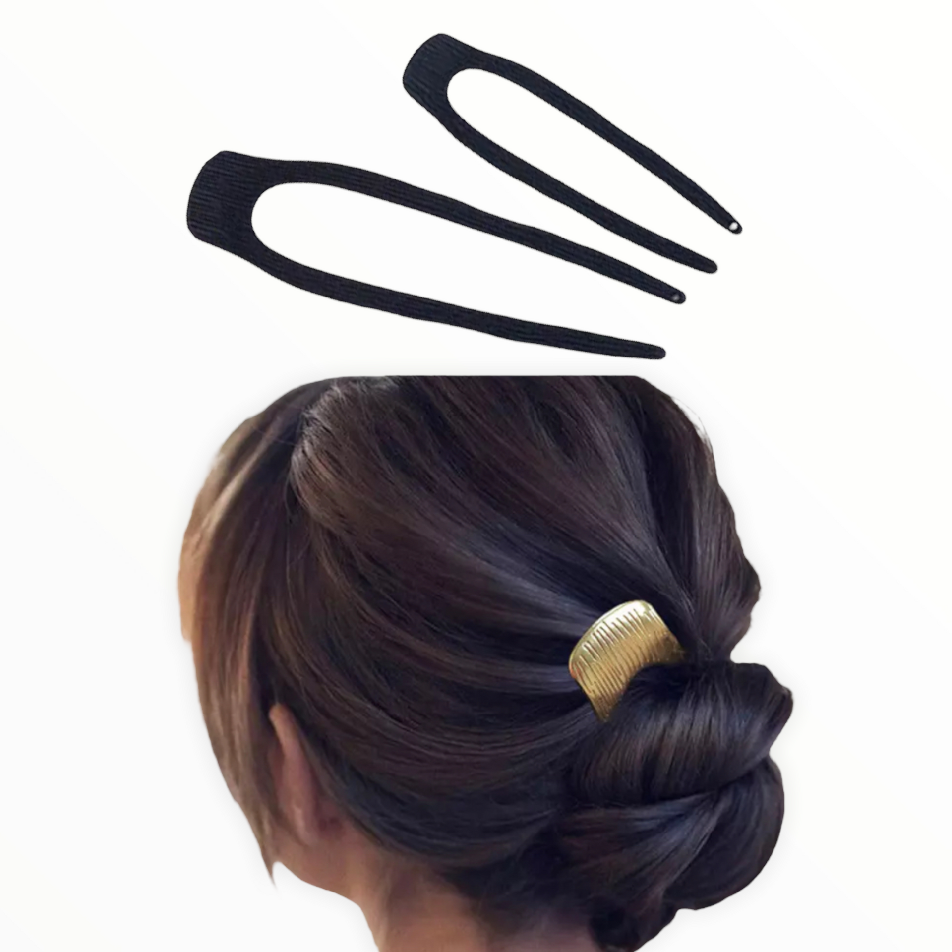 Hairpin easy set 2 stuks voor een perfect opsteekkapsel - set zwart - hairpin