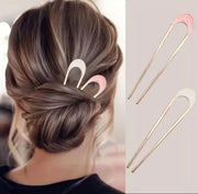 Hairpin easy set grijs-roze voor een perfect opsteekkapsel - hairpin