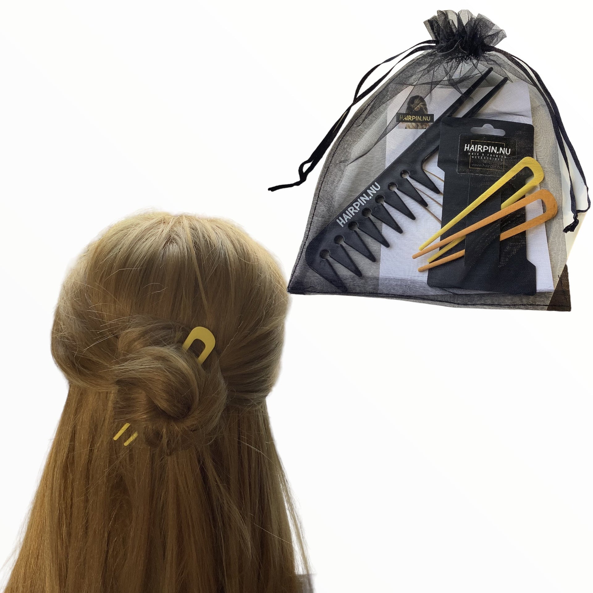 Hairpin easy style colors geel set voor een perfect opsteekkapsel - hairpin