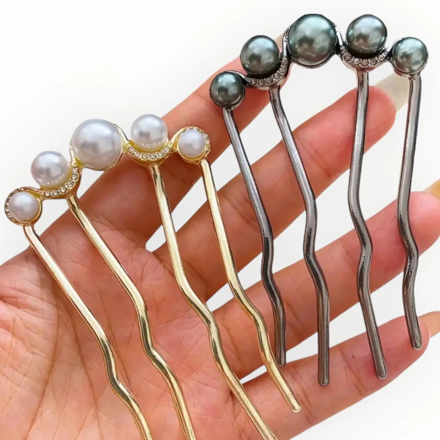 Hairfork - hairaccessories - hairpin met parels