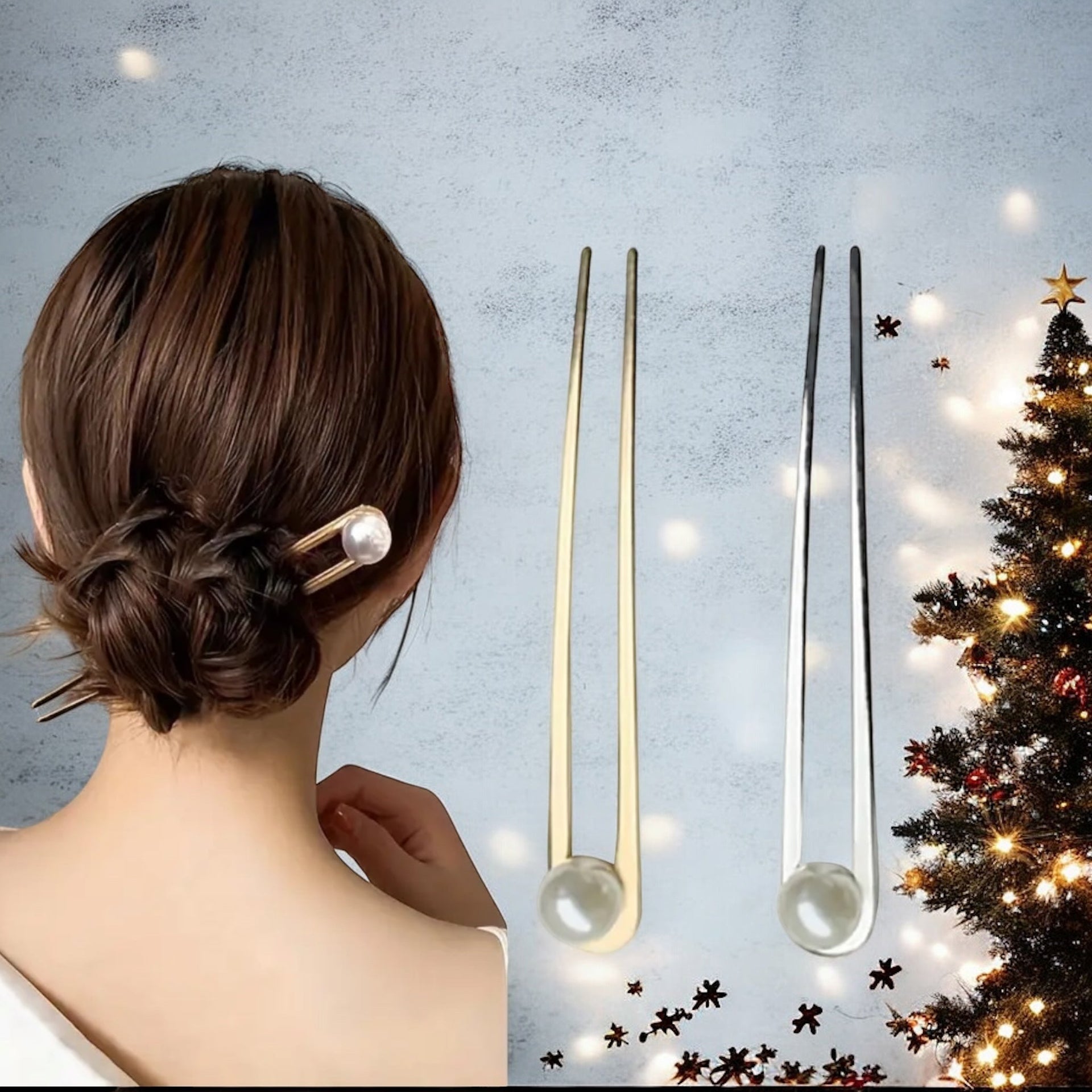 Hairpin hairstick easy pearl - de ideale haarspeld voor lang haar! - hairpin