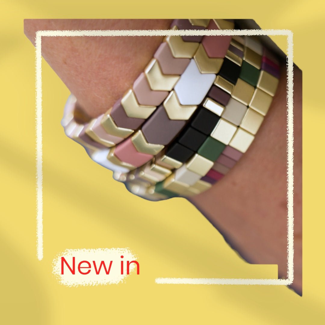 Zwart enamel damesarmband