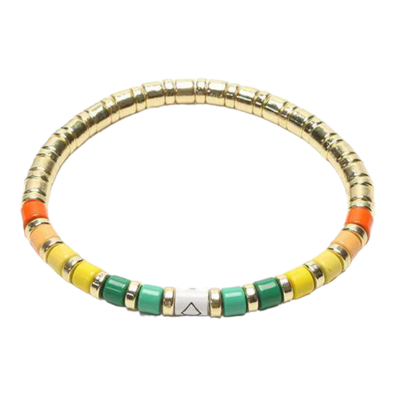 Groene enamel damesarmband