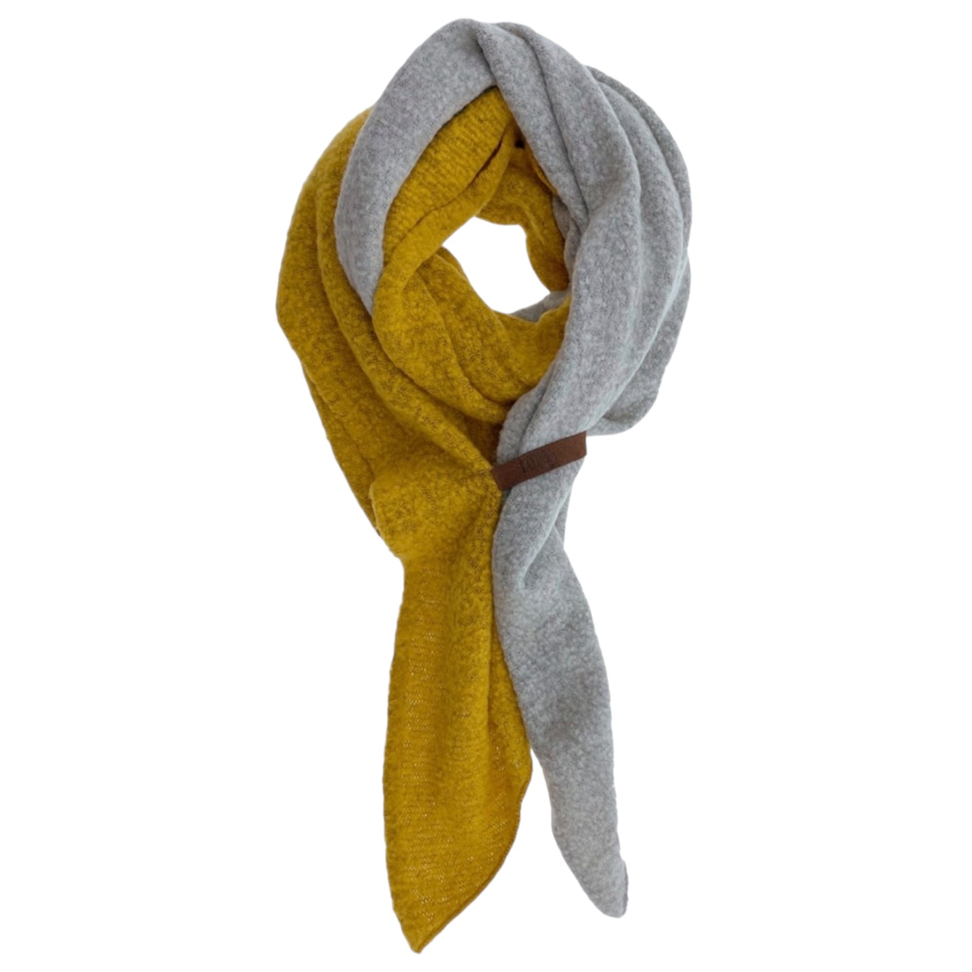 Lot83 sjaal fem twin oker/grijs - sjaals