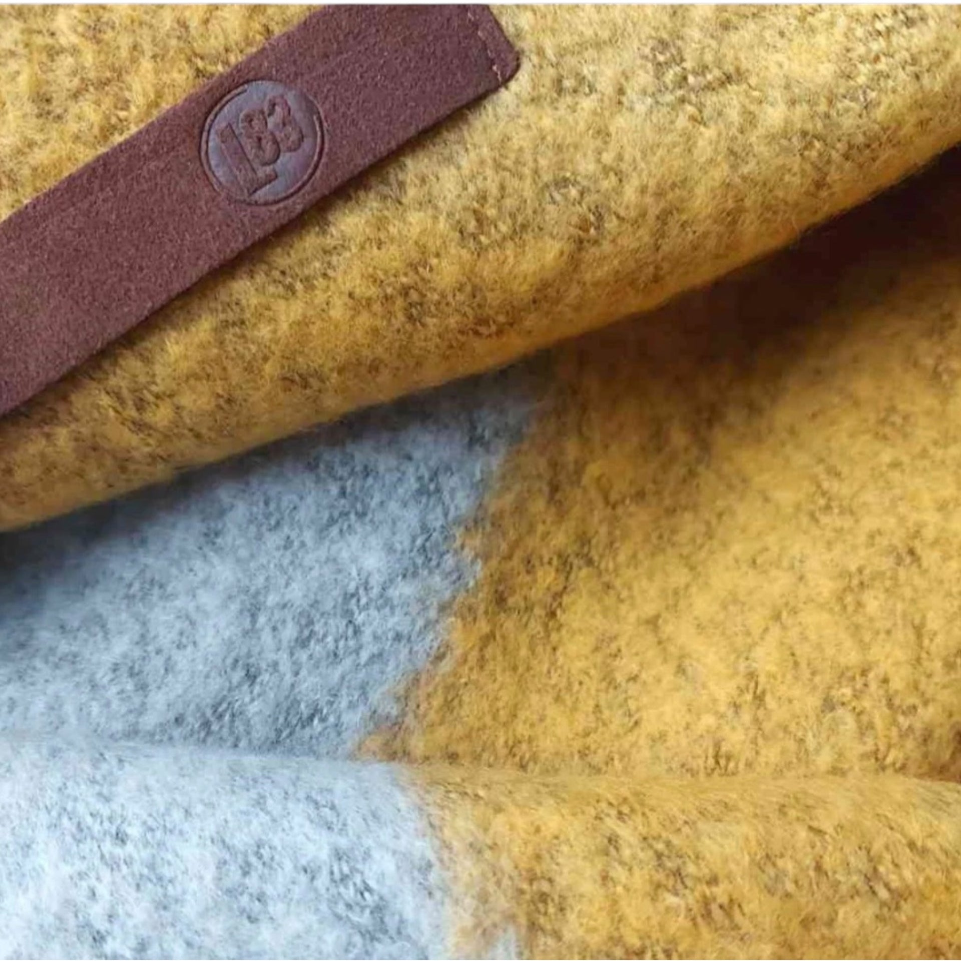 Lot83 sjaal fem twin oker/grijs - sjaals