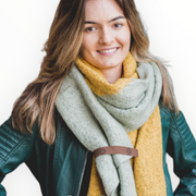 Lot83 sjaal fem twin oker/groen - sjaals