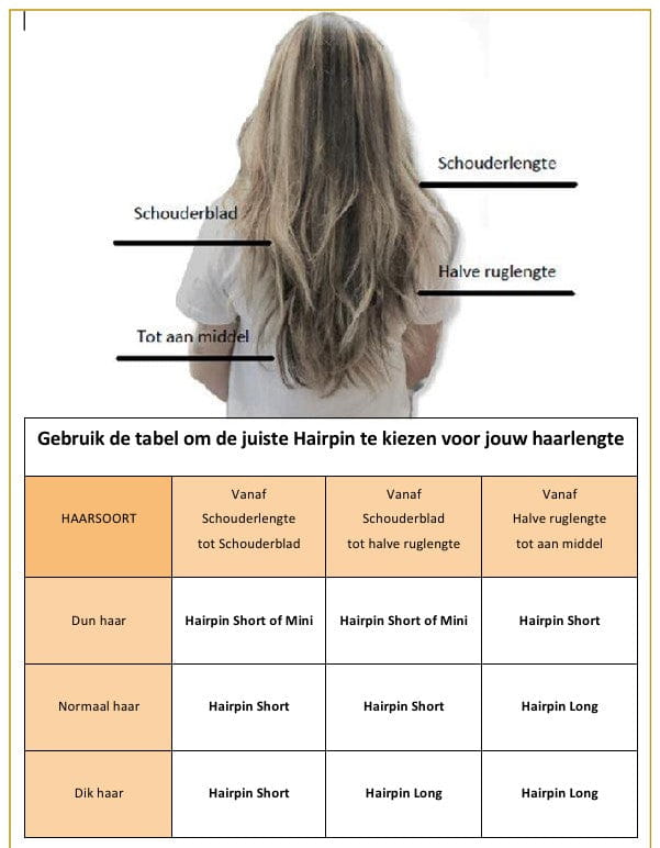 Hairpin long love - hairaccessoire - incl. 3 gratis clickbuttons naar keuze